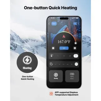 VEVOR Beheizte Socken Unisex, 5000 mAh Akkubetrieben, Wiederaufladbare Heizsocken mit 4 Heizstufen, Fußwärmer mit APP-Steuerung, Ideal für Outdoor, Camping, Wandern, Größe L VEVOR Beheizte Socken Unisex, 5000 mAh Akkubetrieben, Wiederaufladbare Heizsocken mit 4 Heizstufen, Fußwärmer mit APP-Steuerung, Ideal für Outdoor, Camping, Wandern, Größe L
