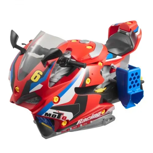 VEVOR Motorradmotor-Spielzeug, 25-teilig, Motorradmechaniker-Spielzeug mit abnehmbaren Teilen, Lichtern & Geräuschen, simuliertes Fahren & Rennstreckenrennen, für Kinder ab 3 Jahren, Rot – Bild 10