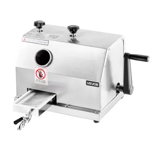 VEVOR Kommerzieller Zuckerrohr-Entsafter, 49,9kg/h Hochleistungs-Zuckerrohr-Entsafter-Maschine mit 3 Edelstahlwalzen, 6,1 cm großer Einlass, manuelle Zuckerrohr-Entsafter-Presse für den privaten/gewerb – Bild 10