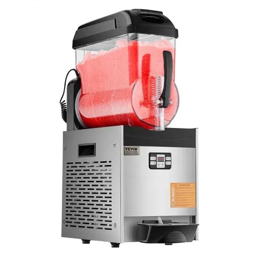 VEVOR kommerzielle Slusheis Maschine 12 L Einzeltank-Maschine für gefrorene Getränke, 48 Tassen Edelstahl Slush-Eis-Maschine mit Tastenfeld Softeis Maker für Partys Restaurants Cafés Bars Schwarz – Bild 8