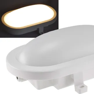 LED Oval-Armatur „FRL-O 12“ IP44 Feuchtraum-Leuchte, 13W, 940lm, 3000K LED Oval-Armatur „FRL-O 12“ IP44 Feuchtraum-Leuchte, 13W, 940lm, 3000K