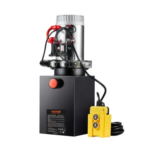 VEVOR Hydraulikpumpe Hydraulikaggregat 12 V Hydraulikaggregat 1600 W, Doppelwirkende Hydraulikpumpe Hydraulic Power Pack, 1,5 Gal Tank Hand Pump Hydraulikaggregat, für Aufzüge, Gabelstapler usw. – Bild 8