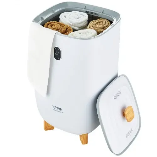 VEVOR 35L großer Handtuchwärmer-Eimer, Handtuchwärmer mit LED-Bildschirm und Trockenfunktion, intelligenter Handtuchwärmer mit einstellbarem Timer für Badezimmer, Bademantel, Decke und Pyjama, automatische Abschaltung, weiß – Bild 8