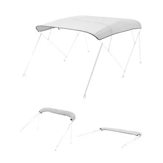 VEVOR Bimini Top Ersatz-Bootsverdeck Sonnenverdeck (4 Bögen) aus 600D Polyester, wasserdichte Sonnenschutz-Bootsmarkise mit Aufbewahrungstasche (ohne Stützstange) 241-262 cm (B) Hellgrau VEVOR Bimini Top Ersatz-Bootsverdeck Sonnenverdeck (4 Bögen) aus 600D Polyester, wasserdichte Sonnenschutz-Bootsmarkise mit Aufbewahrungstasche (ohne Stützstange) 241-262 cm (B) Hellgrau