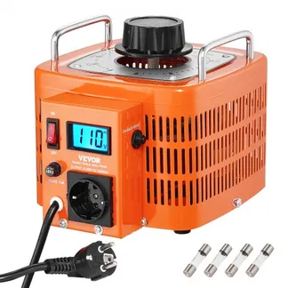 VEVOR 3000VA automatischer Stelltransformator mit variabler Spannung, 10 Ampere, 230 V Eingang, 0-300 V Ausgang, Wechselspannungsregler, mit LCD-Display, 4 zusätzlichen Sicherungen VEVOR 3000VA automatischer Stelltransformator mit variabler Spannung, 10 Ampere, 230 V Eingang, 0-300 V Ausgang, Wechselspannungsregler, mit LCD-Display, 4 zusätzlichen Sicherungen