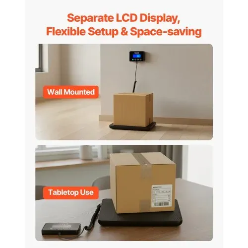 VEVOR Digitale Paketwaage, 10/100g, doppelte Genauigkeit, 200 kg Plattformwaage mit Hold-/Tara-Funktion & LCD-Display, für Pakete, Porto, Gepäck, Batterie & Ladekabel im Lieferumfang enthalten – Bild 4