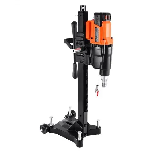 VEVOR Diamantkernbohrmaschine Kernbohrgerät, 26 cm max. Bohrdurchmesser, Nass Trocken Diamantbohrer mit 10 Bohrern & Bohrständer, einstellbare Drehzahl, UNC1 1/4-7 Gewinde, für Beton Ziegel, 2500 W – Bild 10