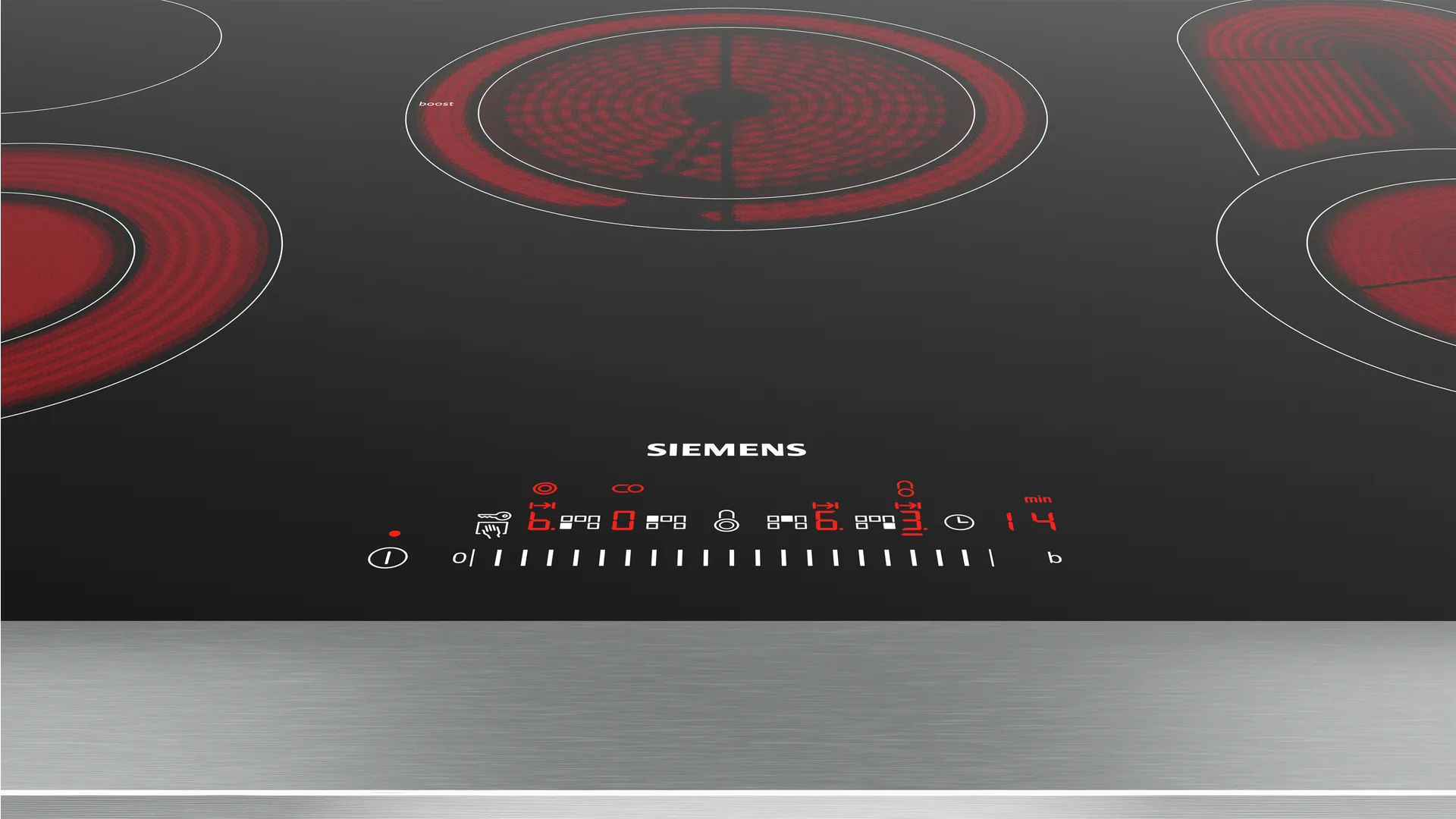 Siemens ET801FCP1D Kochfeld Schwarz, Edelstahl Integriert Keramik 5 Zone(n) – Bild 3