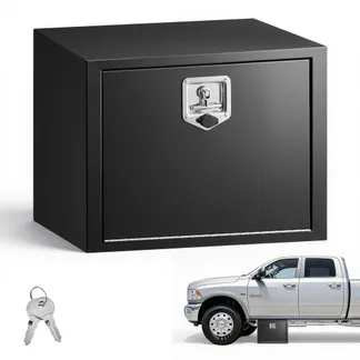 VEVOR Lkw Unterbaubox 609 x 457 x 457 mm Unterflur Staukasten Kaltgewalzter Stahl Wasserdichter Werkzeugkasten mit T-Griff Schloss für Lkw Anhänger Transporter Werkzeugkiste Unterflurkasten Schwarz VEVOR Lkw Unterbaubox 609 x 457 x 457 mm Unterflur Staukasten Kaltgewalzter Stahl Wasserdichter Werkzeugkasten mit T-Griff Schloss für Lkw Anhänger Transporter Werkzeugkiste Unterflurkasten Schwarz