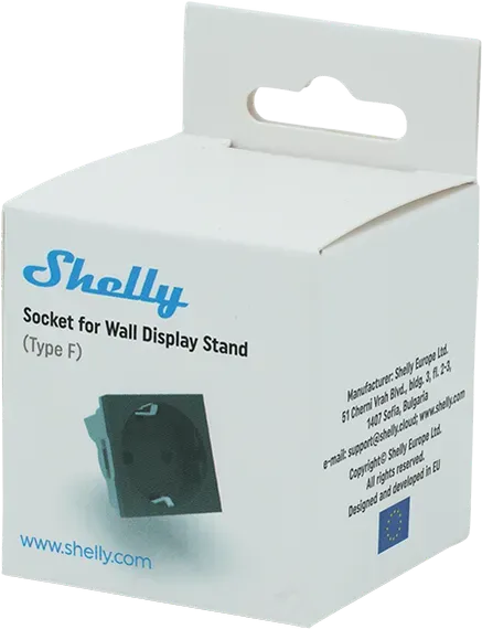 Shelly · Unterputz Zubehör ·Wall Display · Stand Socket · Schwarz – Bild 10