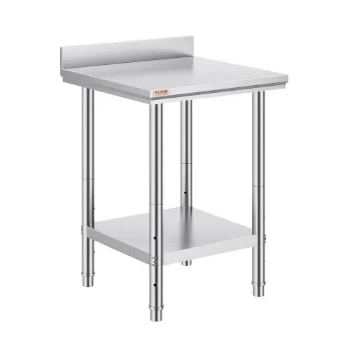 VEVOR Edelstahl Arbeitstisch 60 cm x 60 cm Essenszubereitung mit Aufkantung für die Zubereitung von Mahlzeiten, Nähen, Waschen, Basteln, Garagennutzung usw. – Bild 9