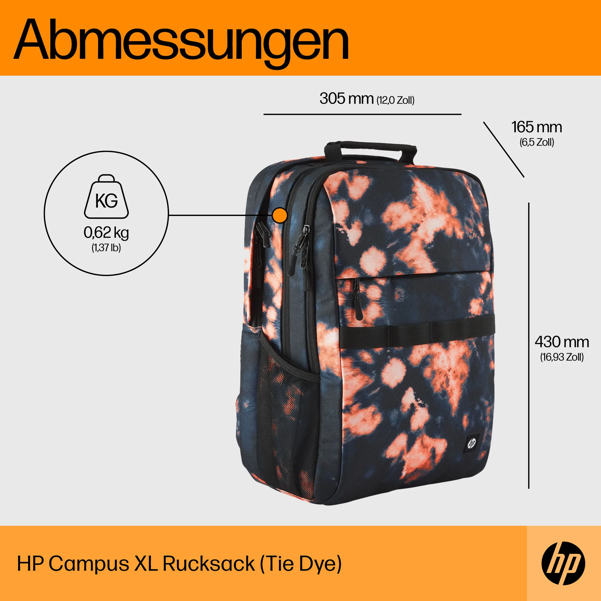 HP Campus XL Rucksack (Tie Dye) – Bild 4