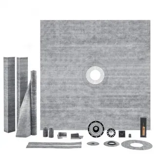 VEVOR Duschaufsatz-Set, 1828 x 1828 x 32 mm großes Duschwannen-Set mit ABS-Mittelflansch, wasserdichter Duschaufsatz, Membran und Leiste, Duschwannen-Neigungsstangen, passend für Badezimmer VEVOR Duschaufsatz-Set, 1828 x 1828 x 32 mm großes Duschwannen-Set mit ABS-Mittelflansch, wasserdichter Duschaufsatz, Membran und Leiste, Duschwannen-Neigungsstangen, passend für Badezimmer