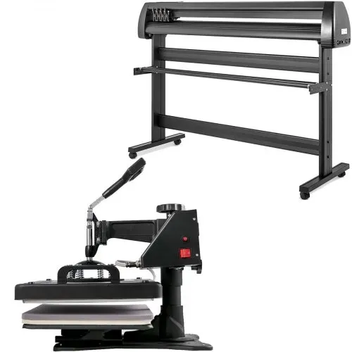 VEVOR 38x30cm Heißpresse maschine 5 In 1 Transferpresse hitzepressemaschine und 1350mm Vinyl Cutter Plotter Cutting Plotter Desktop Machine – Bild 10