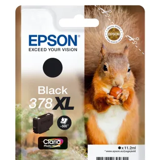 Epson Squirrel Singlepack Black 378XL Claria Photo HD Ink Epson Squirrel Singlepack Black 378XL Claria Photo HD Ink