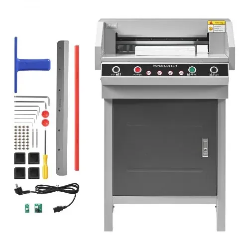 VEVOR elektrische Papierschneidemaschine Hochleistungs-Papierschneider, 45 cm Schnittbreite, 4 cm Schnittstärke, große elektrische Guillotine mit Infrarotfunktion & Ersatzklinge 500 W – Bild 8