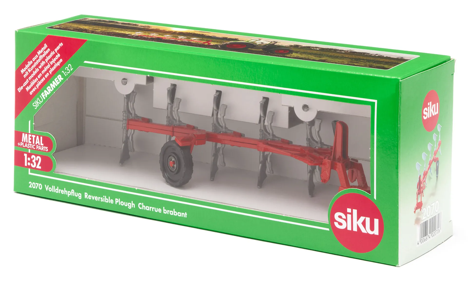 Siku Full reversible plough Pflug Vormontiert 1:32 – Bild 3