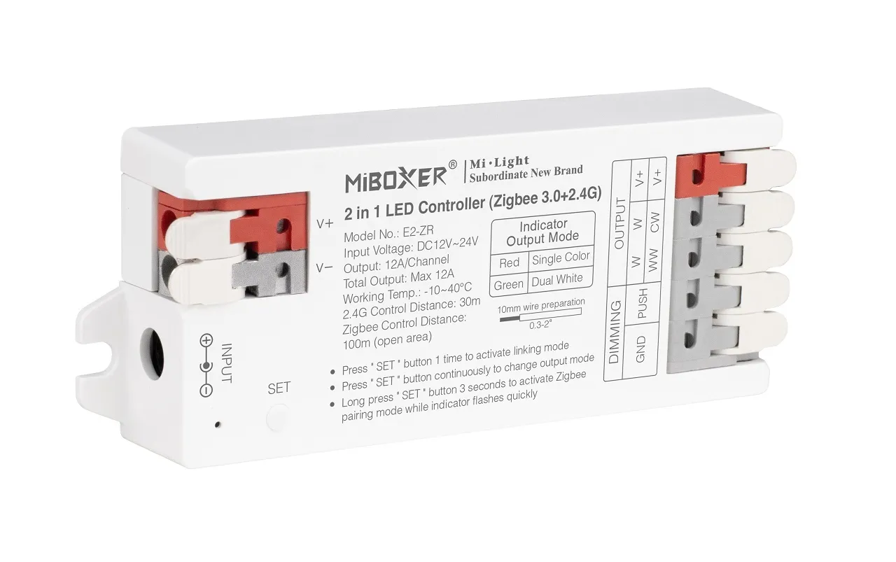 MiBoxer E2-ZR LED Controller 2in1 Single colour/CCT(dual white) Zigbee 3.0/2.4G – Bild 2
