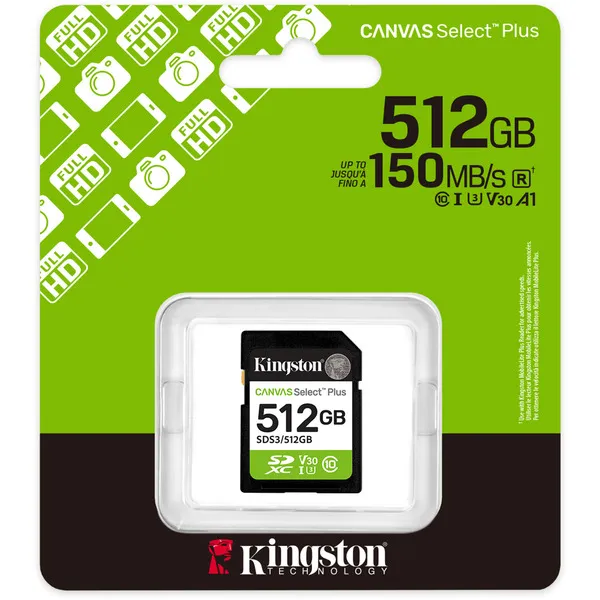 Kingston Technology 512GB SDXC Canvas Select Plus Gen3 150MB/s C10 UHS-I U3 V30 – Bild 3