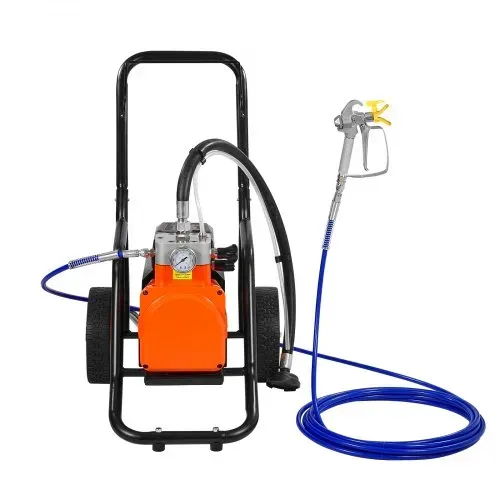 VEVOR Airless-Farbspritzgerät mit Membran, 1700 W effizientes Airless-Farbspritzgerät mit Wagen, 3000 psi Airless-Farbspritzgerät, mit Verlängerungsstang, 3,5 L/min Hochdruck Airless Farbsprühsystem – Bild 10