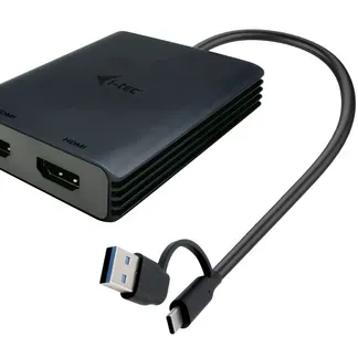 i-tec USB-A/USB-C Dual 4K/60 Hz HDMI Video Adapter i-tec USB-A/USB-C Dual 4K/60 Hz HDMI Video Adapter