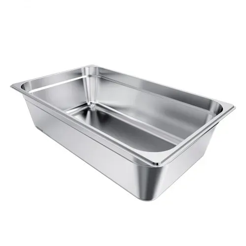 VEVOR Gastronormbehälter Hotelpfanne (volle Größe) 1 Packung 20,5 L Behälter, wiederverwendbare, rostfreie Catering-Aufbewahrung, Panierschale Speisebehälter für Party Restaurant Hotel Buffet – Bild 9