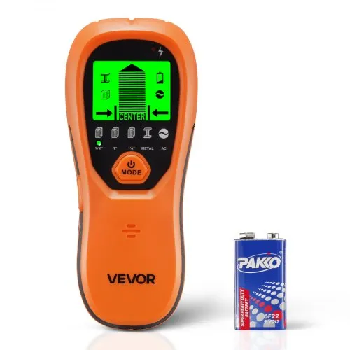 VEVOR Balkenfinder, Wandscanner, 5-in-1, elektronischer Multidetektor mit intelligentem Sensor, hochauflösendem LCD-Display & Audioalarm, für Metall, Wechselstromkabeln, Balken, Rohren, Orange VEVOR Balkenfinder, Wandscanner, 5-in-1, elektronischer Multidetektor mit intelligentem Sensor, hochauflösendem LCD-Display & Audioalarm, für Metall, Wechselstromkabeln, Balken, Rohren, Orange