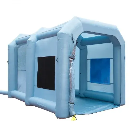 VEVOR Farbkabine DIY Sprühmalerei Sprühfarbe Schutzzelt 950 W, Blau 4 x 2,2 x 2,35 m Lackierzelt 210D Oxford-Gewebe Sprühfarbe Zelt Tragbare Sprühfarbe Farbstand DIY-Sprühmalerei – Bild 9