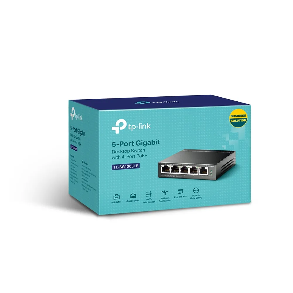 TP-Link 5-Port-Gigabit-Desktop-Switch mit 4-Port-PoE+ – Bild 3