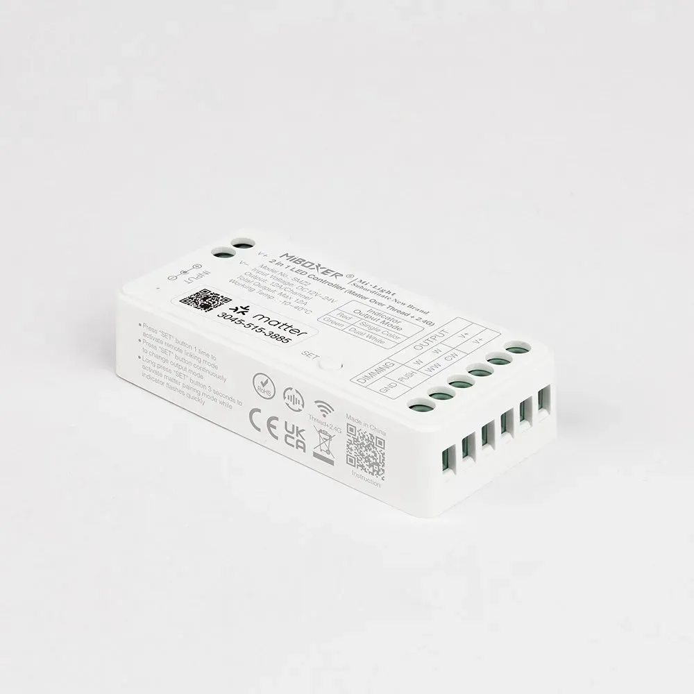 MiBoxer SM2 LED Controller Matter-Serie 2in1 Single colour/CCT(dual white) dim DC12/24V Matter Over Thread+2.4GHz – Bild 2