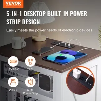 VEVOR Farmhouse Beistelltisch, quadratischer Nachttisch mit USB-Anschlüssen und Steckdosen, 3-stufiger Beistelltisch mit Aufbewahrungsschrank, ideal für Wohnzimmer Schlafzimmer Büro, weiß VEVOR Farmhouse Beistelltisch, quadratischer Nachttisch mit USB-Anschlüssen und Steckdosen, 3-stufiger Beistelltisch mit Aufbewahrungsschrank, ideal für Wohnzimmer Schlafzimmer Büro, weiß