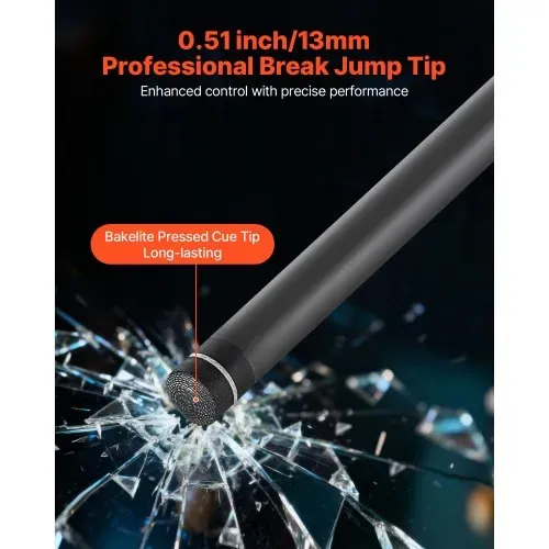 VEVOR Billardqueue 1 Stk. (1473,2 mm / 554 g) aus Kohlefaser + Ahorn, Billardstock mit zweistufigem Design geeignet für Bar Zuhause Büro Anfänger Billardliebhaber, Jump Break Billardqueue – Bild 2