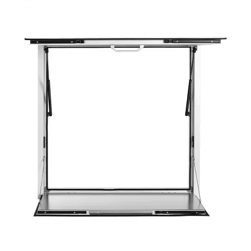 VEVOR Verkaufsfenster für Foodtrucks 915 x 915 x 80 mm Aluminiumlegierung, Konzessionsfenster für Imbisswagen, bis 85° Aufklappbar, mit Verkaufsklappe, Servierablage & Schlepphaken, Regenschutz – Bild 10