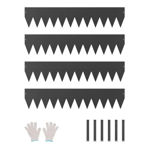 VEVOR Rasenkante Metall, 4 Packungen 1016x203x1,5 mm, Beeteinfassung, biegbare Beetumrandung, Gartenpalisade, einfach zu installieren, Beetbegrenzung für Blumenbeete und Wege, schwarz VEVOR Rasenkante Metall, 4 Packungen 1016x203x1,5 mm, Beeteinfassung, biegbare Beetumrandung, Gartenpalisade, einfach zu installieren, Beetbegrenzung für Blumenbeete und Wege, schwarz