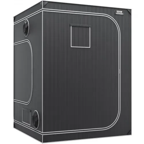 VEVOR Grow-Zelt, 152,4 x 152,4 x 203,2 cm, Indoor-Growzelt, hydroponische Fenstertür-Ablage – Bild 8