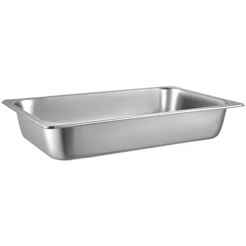 VEVOR Edelstahl Behälter 4 Stück, Speisebehälter Essens Behälter mit Deckel, Antihaft Teller, 53,7 x 33 x 9,5 cm, kommerzieller Warmhaltebehälter für Speisen, Torten, Aufläufe, Hotelpfanne Tisch, Food – Bild 10