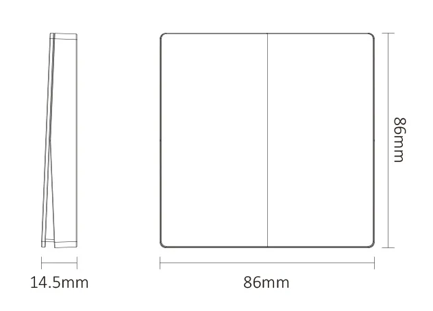 Synergy 21 LED Fernbedienung 2,4GHz dual white (CCT) Wireless Dimm Panel (w) *Milight/Miboxer* – Bild 3