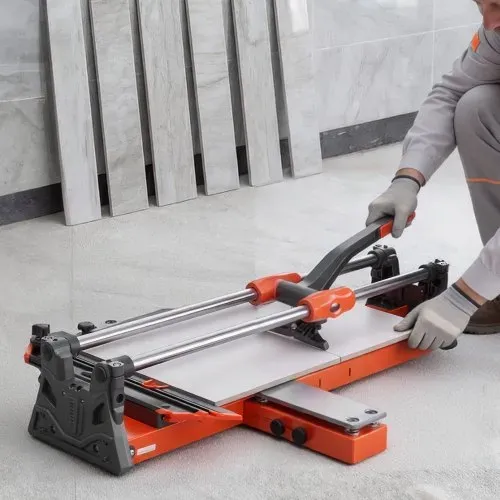 VEVOR Fliesenschneider 600 mm, Fliesenschneidmaschine mit Verschiebbarem Schneidkopf & Federbelasteter Basis, Winkelanschlag, Wolframkarbid-Trennscheibe, Ausrichthilfe, für Keramikfliesen – Bild 7