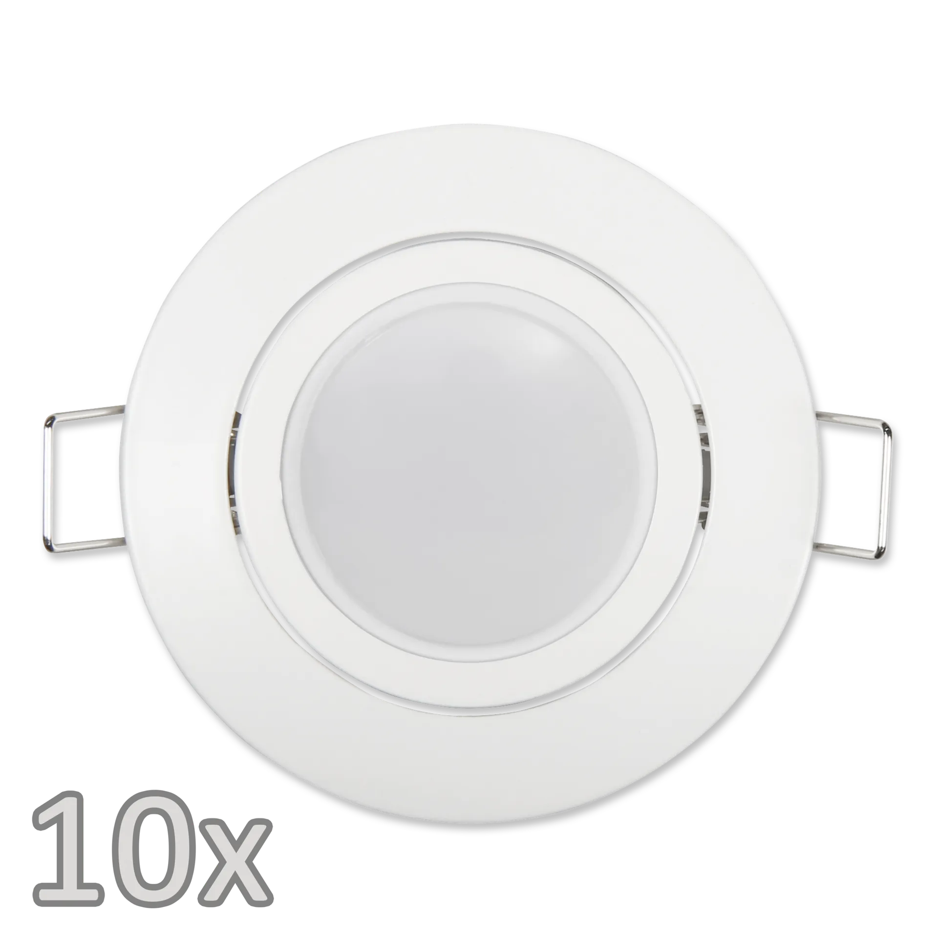 Einbauleuchten-Set McShine, 10xRahmen, 10xLED-Modul, 5W, 440lm, 230V, weiß Einbauleuchten-Set McShine, 10xRahmen, 10xLED-Modul, 5W, 440lm, 230V, weiß