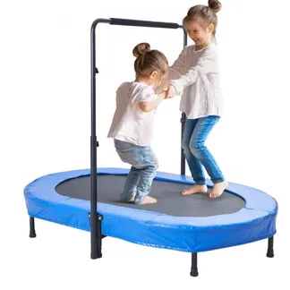 VEVOR Kindertrampolin Indoor / Outdoor-Trampolin faltbares Mini Trampolin mit Griff, Rebounder-Trampolin Gartentrampolin für Kleinkinder, Geburtstagsgeschenk für Kinder ab 3 Jahren für Spaß, Blau VEVOR Kindertrampolin Indoor / Outdoor-Trampolin faltbares Mini Trampolin mit Griff, Rebounder-Trampolin Gartentrampolin für Kleinkinder, Geburtstagsgeschenk für Kinder ab 3 Jahren für Spaß, Blau