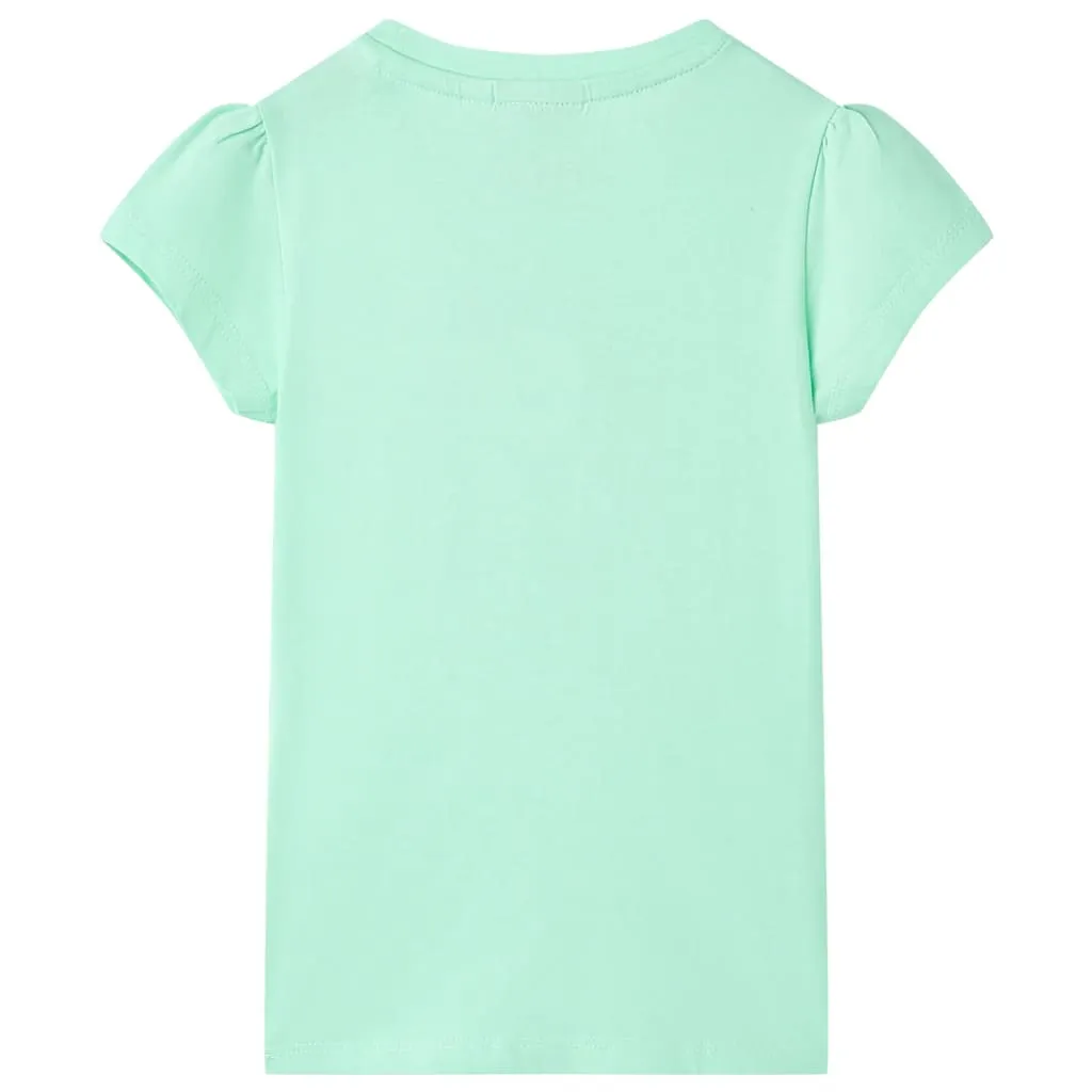vidaXL Kinder-T-Shirt Knallgrün 140 – Bild 2