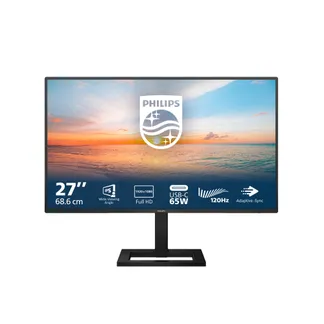Philips 1000 series 27E1N1300AE/00 Computerbildschirm 68,6 cm (27″) 1920 x 1080 Pixel Full HD LCD Schwarz Philips 1000 series 27E1N1300AE/00 Computerbildschirm 68,6 cm (27″) 1920 x 1080 Pixel Full HD LCD Schwarz