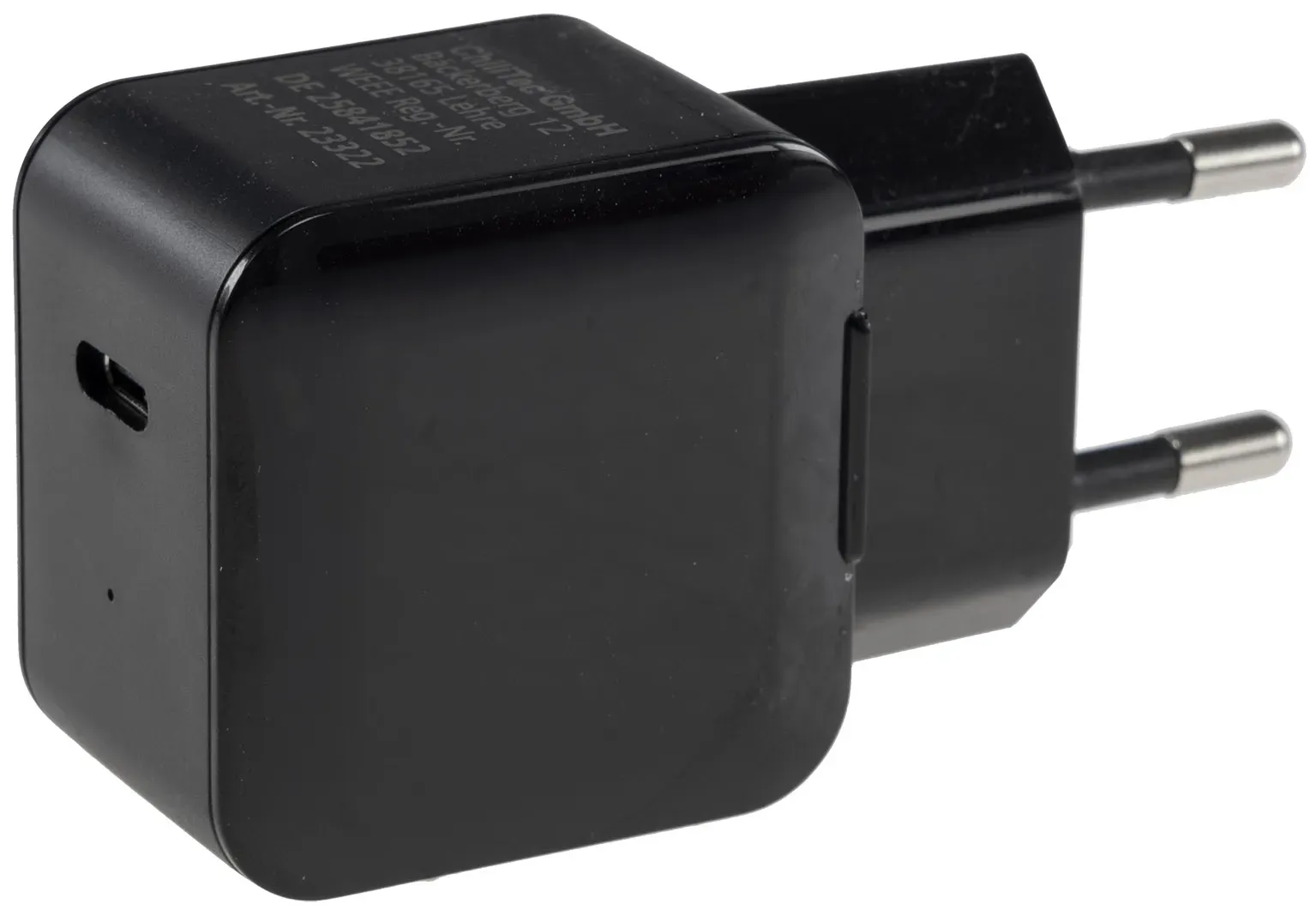 Stecker-Netzteil mit USB-C „CTN-PD20“ In 100-240V~, Out 5,0V/9,0V/12,0V=, 20W Stecker-Netzteil mit USB-C „CTN-PD20“ In 100-240V~, Out 5,0V/9,0V/12,0V=, 20W