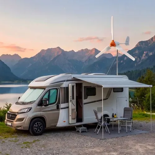 VEVOR 1200W 24V Horizontale Windkraftanlage mit Wind- & Solar-Hybridregler, 3 Rotorblätter, 3-Phasen-Wechselstrom, IP67 & Überladeschutz, MPPT- & PWM-Hybridregler, Windturbine für Wohnhaus RV & Marine – Bild 7