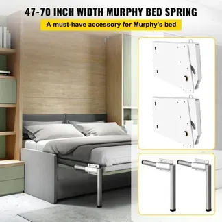 VEVOR Murphy-Montage-Wandfedermechanismus 450 kg, robuste Stützhardware, Betthalterung kompatibel mit 1,2–1,8 m Breite DIY-Kit für King-Size-Betten (vertikal), Weiß VEVOR Murphy-Montage-Wandfedermechanismus 450 kg, robuste Stützhardware, Betthalterung kompatibel mit 1,2–1,8 m Breite DIY-Kit für King-Size-Betten (vertikal), Weiß