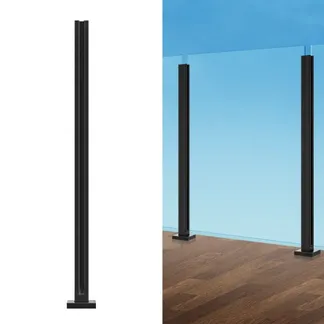 VEVOR Glasklemme, 41,34 Zoll hohe Glasgeländerhalterung für 0,39 bis 0,47 Zoll dickes gehärtetes Glas, Glasmontageklemme aus Edelstahl 304, Glasregalhalterung für Balkon, Garten, Terrasse, Treppe, Sch VEVOR Glasklemme, 41,34 Zoll hohe Glasgeländerhalterung für 0,39 bis 0,47 Zoll dickes gehärtetes Glas, Glasmontageklemme aus Edelstahl 304, Glasregalhalterung für Balkon, Garten, Terrasse, Treppe, Sch