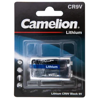 Block-Batterie Camelion Lithium, 9V, Typ CR9V, 1.200mAh, 1er-Blister Block-Batterie Camelion Lithium, 9V, Typ CR9V, 1.200mAh, 1er-Blister
