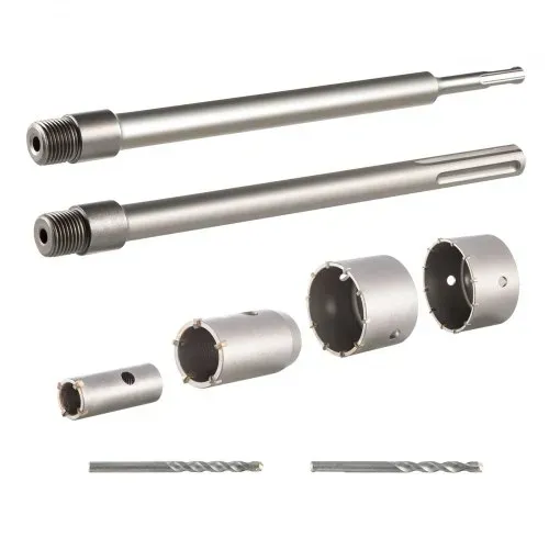 VEVOR Beton Bohrkronen Set Lochsäge 11 Stück mit SDS Max/SDS Plus & 2 Zentrierbohrer, Steckdosenbohrer Dosensenker Kronenbohrer für Mauerwerk 30-100 mm Ziegel Beton Zement Stein Wandmaterial – Bild 8