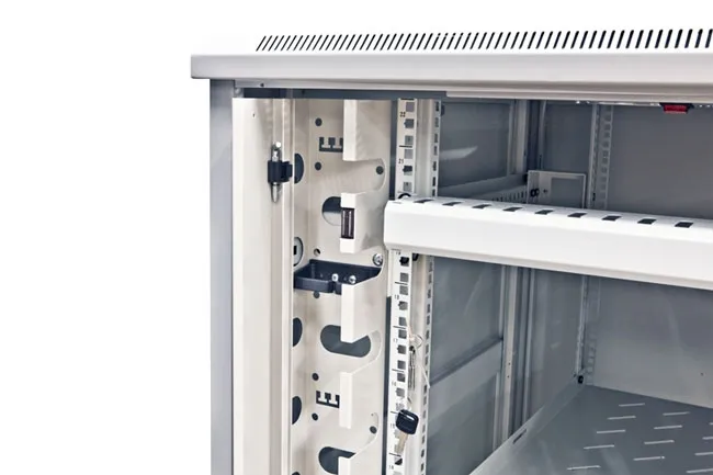 ALLNET 19"Schrank, 42HE, B800/T1000mm, Glastür, Lichtgrau, SNB-Serie, – Bild 6