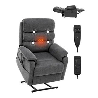 VEVOR elektrischer Massagesessel Relaxsessel Liftsessel mit Wärme und Massage für Senioren, Liegesessel mit 2 Motoren & 2 Anti-Fall-Seilen, stufenlose Positionseinstellung (mittelgroß, dunkelgrau) VEVOR elektrischer Massagesessel Relaxsessel Liftsessel mit Wärme und Massage für Senioren, Liegesessel mit 2 Motoren & 2 Anti-Fall-Seilen, stufenlose Positionseinstellung (mittelgroß, dunkelgrau)